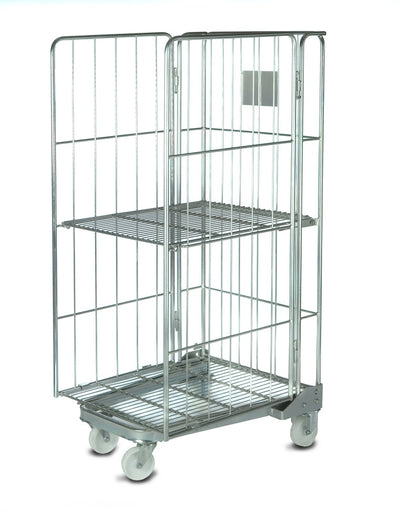 Roll Cage Container with 3 Sides