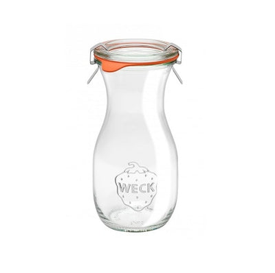 0.5L Glass Weck Juice Bottle w/ Lid, Ring and Clips
