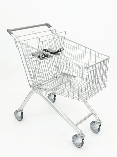 Shopping Trolley - 125 Litre Zinc Plated Wire Basket