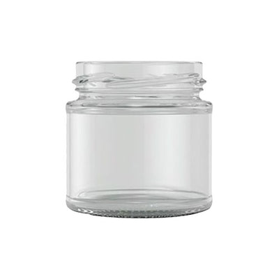 125ml Panelled Jam Jar – Clear Glass Food Jar