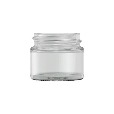 15ml Clear Glass Round Ointment Pot Empty Jar 38mm Neck