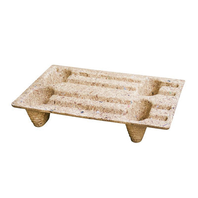 Wood Fiber Display Pallet F44 600 x 400 x 125mm | Nestable Lightweight Export Pallet | 250kg Dynamic Load