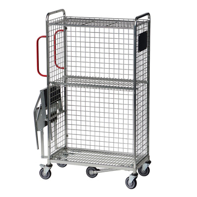 AB Handling Multifunctional Picking Trolley with Fold-Away Steps – 600kg Capacity, Non-Marking Castors, Space-Saving Design