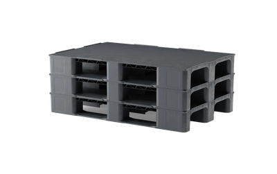 Heavy Duty Plastic Euro Pallet 1200 x 800 x 150mm – Closed Deck | 1500kg Dynamic Load | 2 Runners