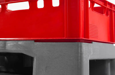 Extra Heavy Duty Plastic Euro Pallet 1200 x 800 x 160mm – 3 Runners | 2500kg Dynamic Load | Rackable