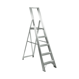 5 Tread Aluminium Folding Platform Step Ladder 1100mm Platform Height 150kg