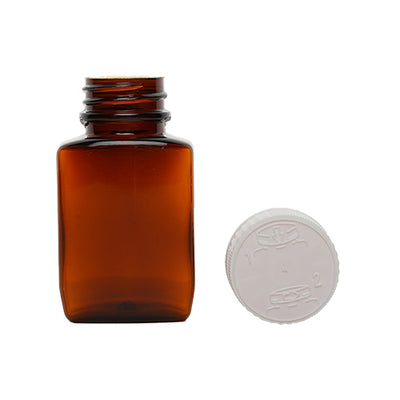 66ml Dalplas Tablet Bottle with Cap – Amber Pharmaceutical Bottle with Child-Resistant Closure