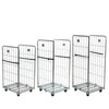 Two-Sided Demountable Roll Pallet with Rod Infill – Optional Shelves & Straps, 125mm Nylon Castors