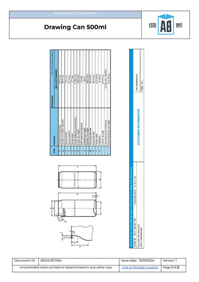 Canette en aluminium de boisson 440ml