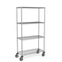 Stainless Steel Wire Shelving – Mobile Unit 1800mm High, 4 Tier, Catering & Hospital Grade