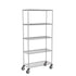 Zinc Wire Shelving – Mobile Unit 2045mm High | 5 Tier Heavy Duty Storage Rack