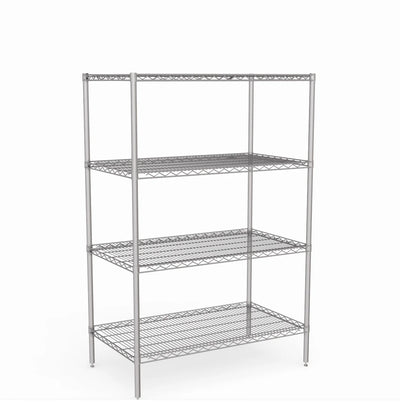 Stainless Steel Wire Shelving – Static Unit 1650mm High, 4 Tier, Catering & Hospital Grade