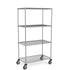Stainless Steel Wire Shelving – Mobile Unit 1800mm High, 4 Tier, Catering & Hospital Grade