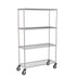 Zinc Wire Shelving – Mobile Unit 1740mm High | 4 Tier Heavy Duty Storage Rack