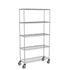Zinc Wire Shelving – Mobile Unit 2045mm High | 5 Tier Heavy Duty Storage Rack