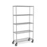 Stainless Steel Wire Shelving – Mobile Unit 1950mm High, 5 Tier, Catering & Hospital Grade