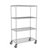 Zinc Wire Shelving – Mobile Unit 1740mm High | 4 Tier Heavy Duty Storage Rack