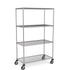 Stainless Steel Wire Shelving – Mobile Unit 1800mm High, 4 Tier, Catering & Hospital Grade