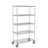 Zinc Wire Shelving – Mobile Unit 2045mm High | 5 Tier Heavy Duty Storage Rack
