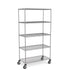 Stainless Steel Wire Shelving – Mobile Unit 1950mm High, 5 Tier, Catering & Hospital Grade