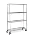 Stainless Steel Wire Shelving – Mobile Unit 1800mm High, 4 Tier, Catering & Hospital Grade