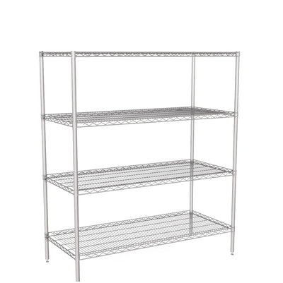 Zinc Wire Shelving – Static Unit 1590mm High | 4 Tier Heavy Duty Storage Rack