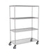 Zinc Wire Shelving – Mobile Unit 1740mm High | 4 Tier Heavy Duty Storage Rack