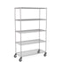 Zinc Wire Shelving – Mobile Unit 2045mm High | 5 Tier Heavy Duty Storage Rack