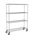 Zinc Wire Shelving – Mobile Unit 1740mm High | 4 Tier Heavy Duty Storage Rack