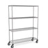 Stainless Steel Wire Shelving – Mobile Unit 1800mm High, 4 Tier, Catering & Hospital Grade