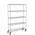 Zinc Wire Shelving – Mobile Unit 2045mm High | 5 Tier Heavy Duty Storage Rack