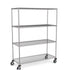 Stainless Steel Wire Shelving – Mobile Unit 1800mm High, 4 Tier, Catering & Hospital Grade