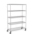 Zinc Wire Shelving – Mobile Unit 2045mm High | 5 Tier Heavy Duty Storage Rack