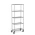 Stainless Steel Wire Shelving – Mobile Unit 1950mm High, 5 Tier, Catering & Hospital Grade