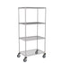 Zinc Wire Shelving – Mobile Unit 1740mm High | 4 Tier Heavy Duty Storage Rack