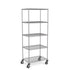 Stainless Steel Wire Shelving – Mobile Unit 1950mm High, 5 Tier, Catering & Hospital Grade