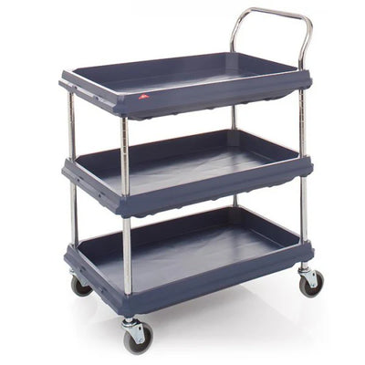 3 Shelf Utility Trolley – Reinforced Waterproof Polymer with Chrome Frame