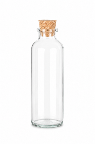 Bouteille d'huile en verre traditionnelle de 235 ml (8 oz) (bouchon en liège)