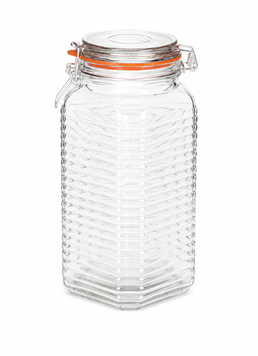 Bocal en verre Kilnclip à rainures de 1800 ml