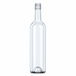 750ml Flint Glass Bordelesa Wine Bottle – 30mm Screw Top