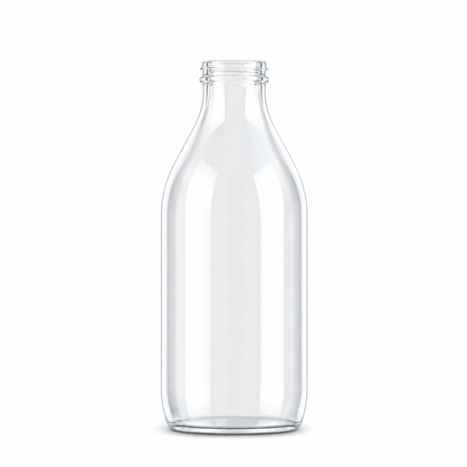1 Pint (568ml) Glass Milk Bottle – Foil Cap Finish – Reusable
