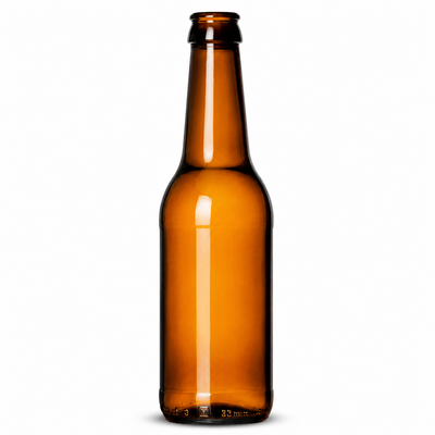 LONG NECK ECOVA 33cl Amber Beer Bottle – Lightweight Crown Finish