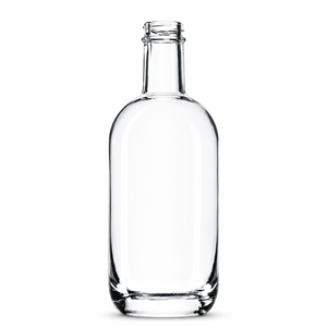 Empty 50cl extra flint cylindrical glass bottle with G169 screw cap finish