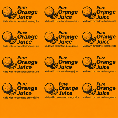 Feuille de recouvrement en aluminium – Jus d'orange pur 51mm / 88mm x 50 microns (Environ 15kg par boîte)