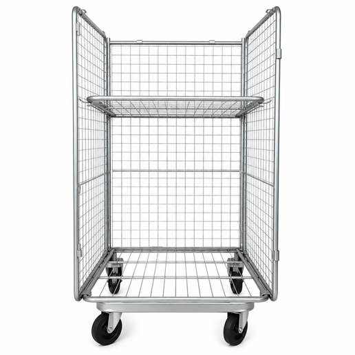 Used 3-Sided Roll Cage | Heavy-Duty Warehouse & Distribution Roll Container