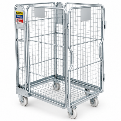 Refurbished 4-Sided Roll Cage | Heavy-Duty Warehouse & Retail Roll Container | 500kg Capacity