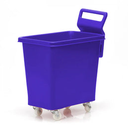 Carro moldeado de 135 litros aprobado para alimentos con asa