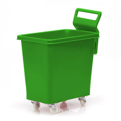 Carro moldeado de 135 litros aprobado para alimentos con asa