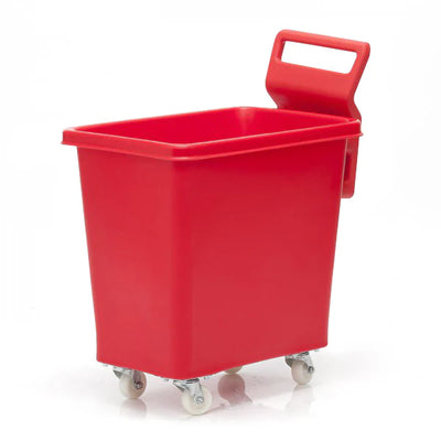 Carro moldeado de 135 litros aprobado para alimentos con asa