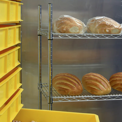 Stainless Steel Wire Shelving – Mobile Unit 1950mm High, 5 Tier, Catering & Hospital Grade